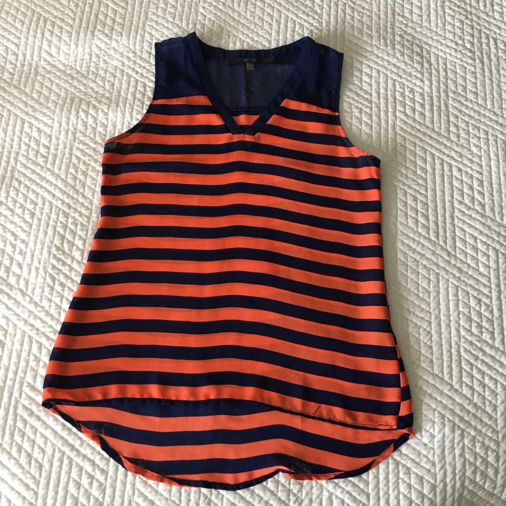 Stripped blouse tank top